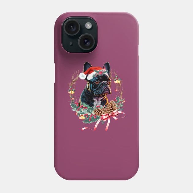 Christmas Dog French Bulldog Phone Case by Astramaze