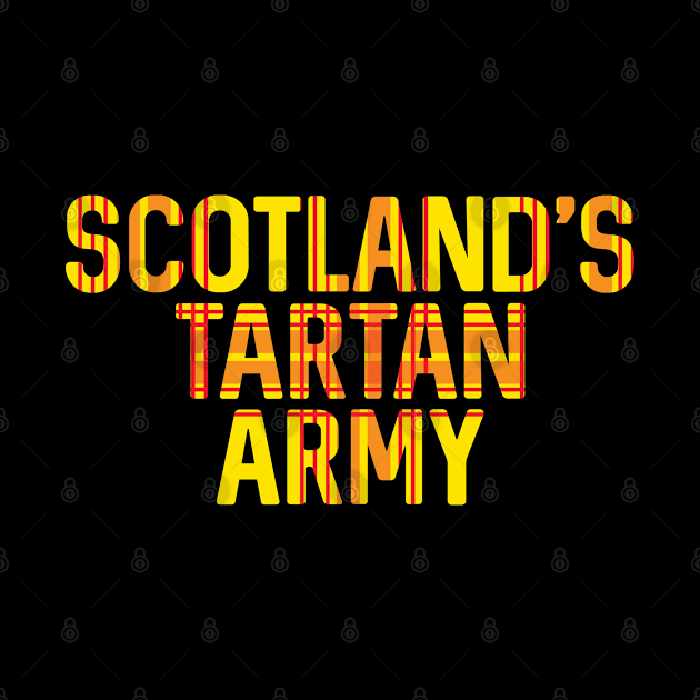 Scotland's Tartan Army, Scottish Lion Rampant Coloured Tartan, Scottish Football Slogan by MacPean