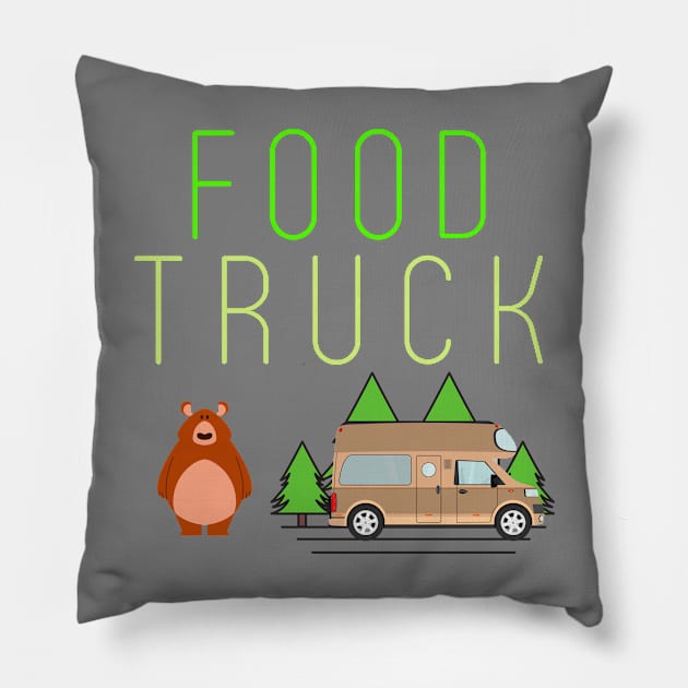 Food Truck aka Camper Van Pillow by Ozzy's EZ Wear