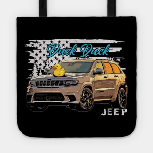 Jeep Grand Cherokee Trackhawk Car Form Vintage Artwork Tote