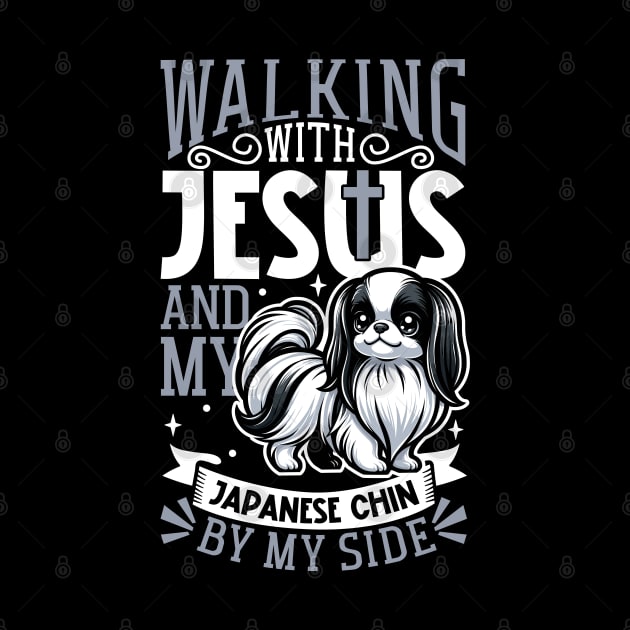 Jesus and dog - Japanese Chin by Modern Medieval Design