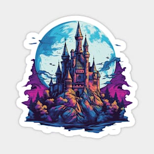 Moonlit Fortress: Castle Shadows Magnet