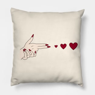 shooting hearts Pillow