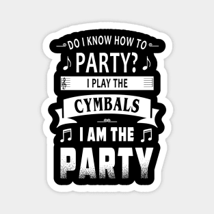 Cymbals Player Party Magnet