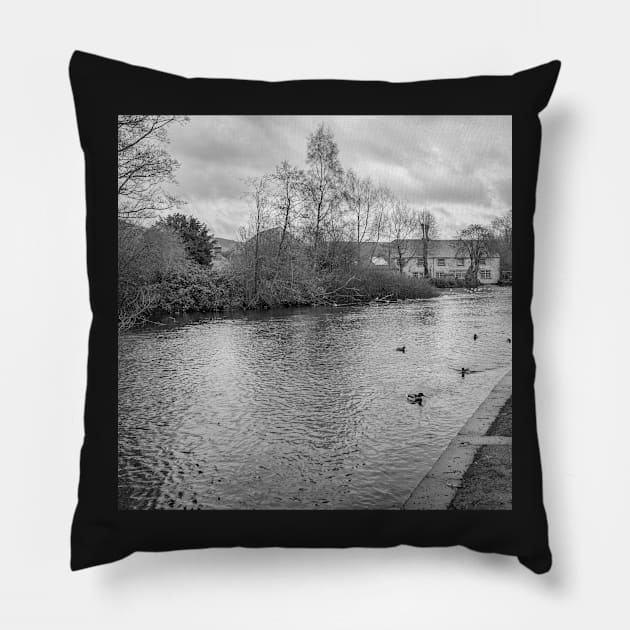 View over the River Wye in the Derbsyshire town of Bakewell Pillow by yackers1