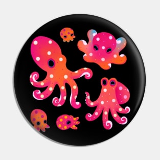 Polka dot octopus Pin