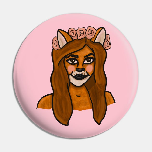 Fox Person Pin by tesiamarieart