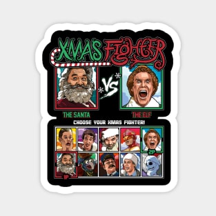 Xmas Fighter - Santa vs Elf Magnet