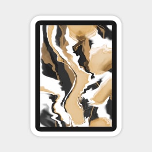 Marbling golden dark 74 Magnet