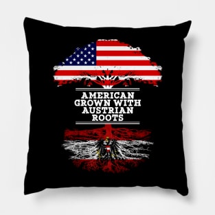 American Grown With Austrian Roots - Gift for Austrian From Austria Pillow