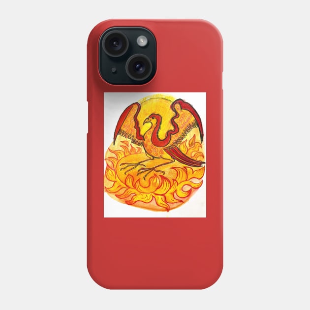 Phoenix in Flames Phone Case by Visuddhi
