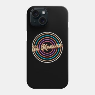 vintage circle line color Fu Manchu Phone Case