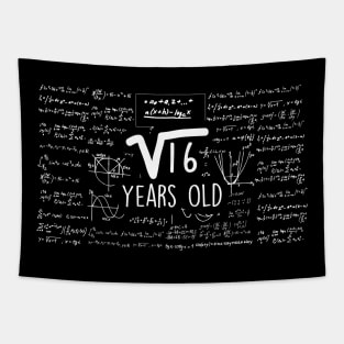 4. Geburtstag Party Geschenk Wurzel 16 Years Old Mathe Tapestry