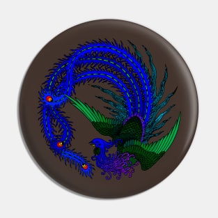 Blue Phoenix Pin