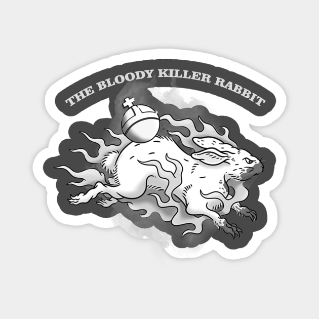 The Bloody Killer Rabbit 2 Magnet by sanantaretro