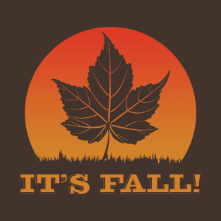 Thanksgiving It's Fall Maple Leaf Sunset T-Shirt