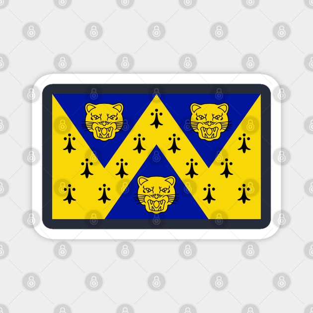 Shropshire County Flag - Heraldry of England Magnet by SolarCross