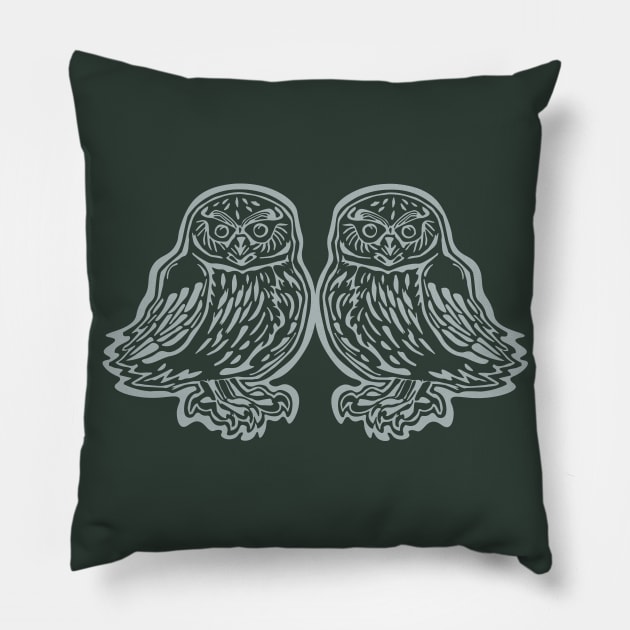 Owl Duo Pillow by Spatium Natura