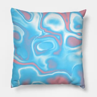 Trans Pride Abstract Swirled Spilled Paint Pillow