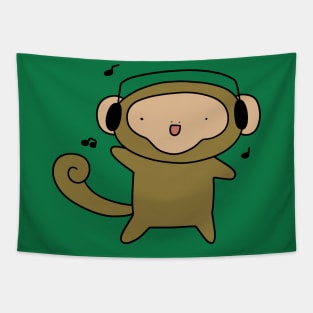 Headphones Monkey Tapestry