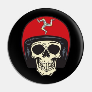 Manx Skull Rider Pin