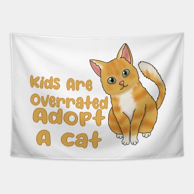 Adopt A cat (fluffy orange cat) Tapestry by Becky-Marie