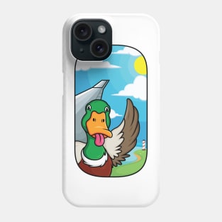 duck cartoon tongue plane window Phone Case