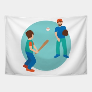 Fathers Day baseball Tapestry