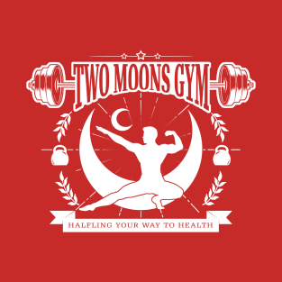 Big Moon Little Moon Gym - White T-Shirt