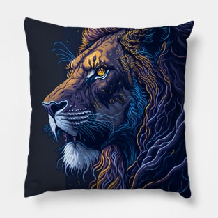 Neon Lion Pillow