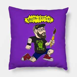 Brutal Fattery Paintbrush Man Pillow