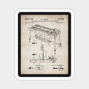 Electric Guitar Patent - Music Lover Musician Art - Antique Magnet