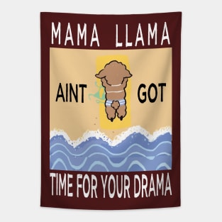 funny llama no time for drama Tapestry