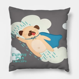 funny pug Pillow