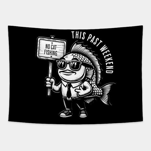 Theo Von Podcast No Catfishing Funny Fish Design Tapestry by TeeTrendz