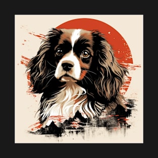 Japanese Spaniel with a splash of color T-Shirt