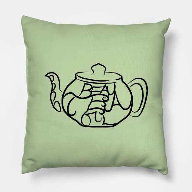 Beautiful teapot Pillow by Johka