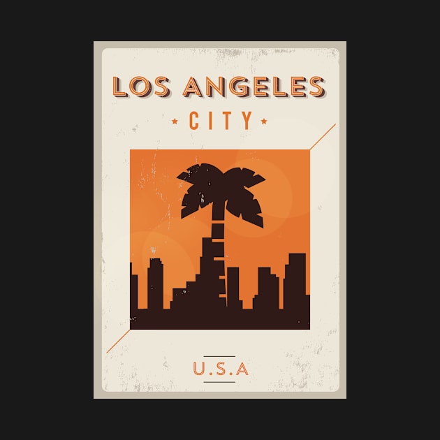 Los Angeles Poster Design by kursatunsal