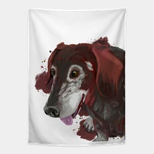 Old dachshund - dog portrait Tapestry