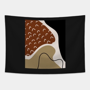 Minimal Sguiggle  Boho Abstract Shapes  Pattern Tapestry