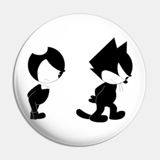 Bendy Pins And Buttons Teepublic - classic ink bendy roblox