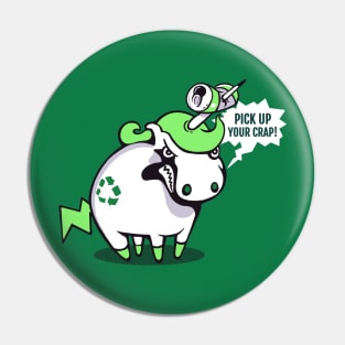 Earth Day Angry Unicorn Pin