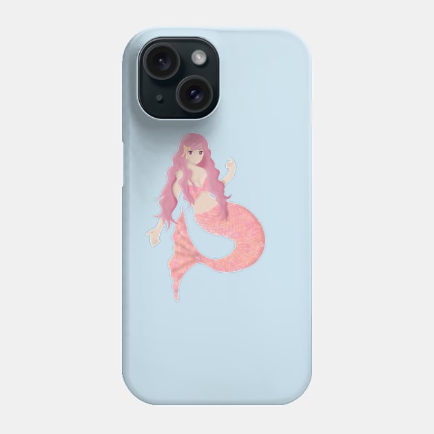 Pink Pastel Mermaid Phone Case by Becky-Marie