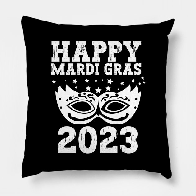 Happy Mardi Gras 2023 Pillow by Teesamd