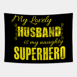 Husband Superhero Tapestry