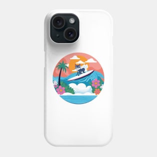 Surfing Shag Kitty Phone Case