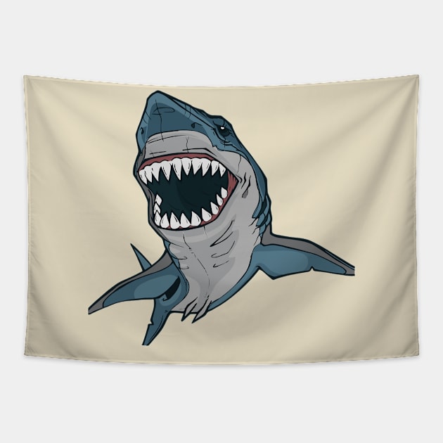 Dangerous Shark Tapestry by Mako Design 