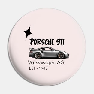 Porsche 911 with Est logo Pin