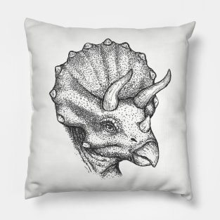 Triceratops Portrait Pillow