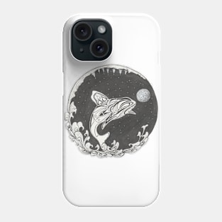 Orca and the Moon Phone Case